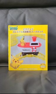 日本景品 寵物小精靈 pokemon 比卡超 pikachu 電動 玩具車 路軌