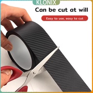 Ki 3D Carbon Fiber Car Sticker Door Sill Guards Strip Anti-collision Decorative Tape 3/5 Meters Carb