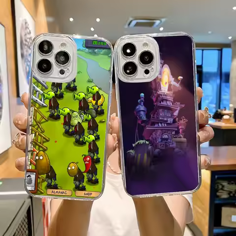 Game P-Plants VS Z-Zombies Strategy Phone Case FUNDA For iPhone 12 11 13 14 15 16 MINI Max Pro Plus