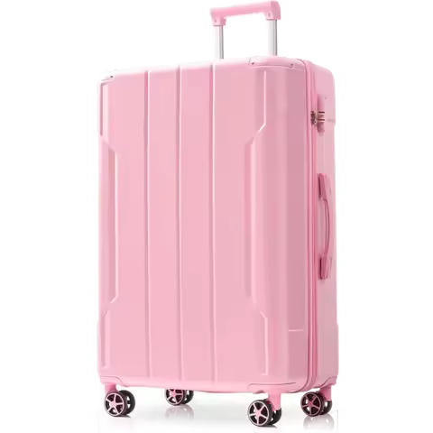 Hardshell Luggage, Lightweight Durable ABS Suitcases with Double Wheels, Expandable 28-inch Checked 