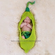 Newborn Wool Photography Bean Corner Studio Baby Handmade Wool Sleeping Bag Photography Knitting Clo