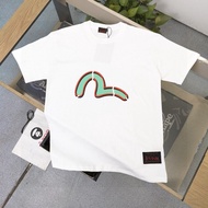 EVISU/Fushenla 2026 Round Neck Short-Sleeved T-Shirt Couple Style Men Style Bottoming Shirt Printed 