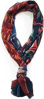 Women's Fine Georgette Scarf Ombre Scarf Lightweight Fashion Floral Ajrak Print M