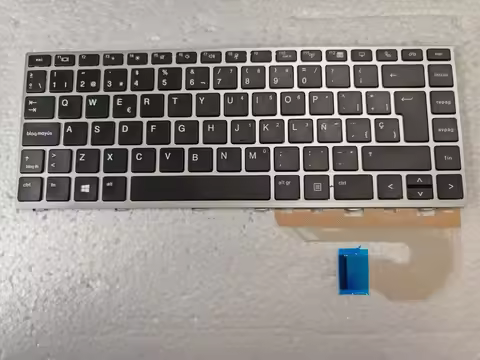 Spanish Keyboard For HP EliteBook 840 G5 840 G6 846 G5 745 G5 G6 ZBook 14u G5 G6 non-backlit silver 