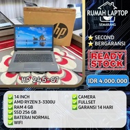 Laptop HP 245-G7 (second). AMD Ryzen 3-3300U. RAM 4 GB. SSD 256 GB