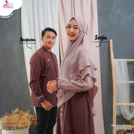 Baju Gamis Dewasa Alwa Hijab Original - Gamis Senja Alwa Hijab Ori - COD - Gamis Couple terbaru - Ga
