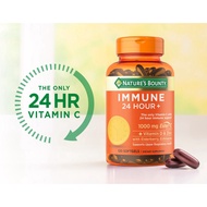 ของแท้💯% Natures Bounty Immune 24 Hour with Ester-C + Vitamin D & Zinc with Elderberry & Echinacea ว