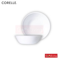 Corelle Just White ชามอาหาร ชามแก้ว ชามเสิร์ฟ ขนาด 8.5 นิ้ว (21.5 cm.) จำนวน 2 ชิ้น [C-03-432-N-LP-2]