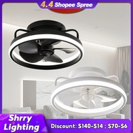 【Shrry Lighting】13.5inchs Ceiling Fan With Light 360° Rotation Small Ceiling Fan For HDB Toilet/Shel