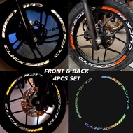 Honda Rim Set Sticker Mags Decals For Click 125I V3 V2