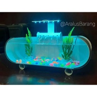 Aquarium Mini Full Set Dengan Pompa Dan Filter / Aquarium Akrilik / Aquarium Ikan Cupang / Aquarium Ikan Hias / Aquarium Kaca / Aquarium Mini / Akuarium Mini Full Set / Akuarium Ikan Cupang / Akuarium Unik Dan Murah