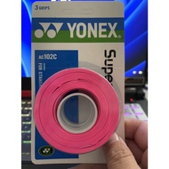 【Ready Stock】Yonex Grip AC102EX AC102C (3pcs in 1 Roll / Pack) Yonex Super Grap Synthetic Overgrip T