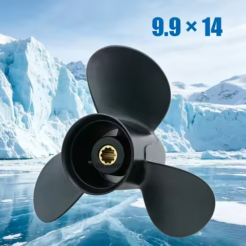 Propeller 9.9x14 For Tohatsu MFS25B MFS30B Aluminum 10 Tooth Spline RH 349B64529-1