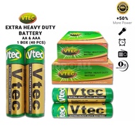 Battery VTEC Extra Heavy Duty 1.5V AA/AAA (4pcs) 50% More Power 2A/3A Battery Battery for Toys