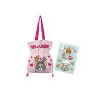 7-11 聖誕福袋 湯姆貓與傑利鼠 粉色束口袋+資料夾