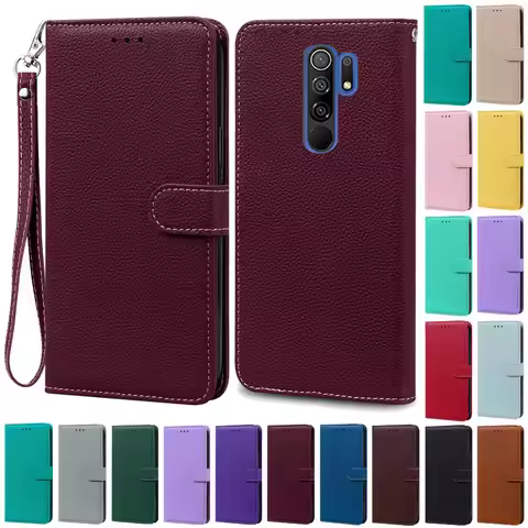For Redmi 9 Case Soft Silicone Wallet Cover Phone Case For Xiaomi Redmi 9 Case Redmi9 Leather Flip C