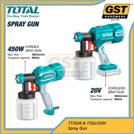TOTAL Spray Gun TT3506 450W Spray Gun Electric Paint Cordless Spray Gun Paint Sprayer Gun Mesin Cat 