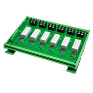 MiRelay HRM24-6A07 24V High Voltage Relay Module with 6-Channel Reed Relays for Industrial Automatio