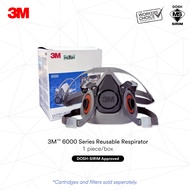 3M 6200 Reusable Half Facepiece Respirator M(6200)/ SIRIM DOSH / Come wIth box [Respirator Only]