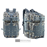 Tactical Backpack Military Shoulder Bag Pack กระเป๋าเป้สะพายหลังยุทธวิธี Outdoors Hiking 3D Molle Ba