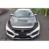Honda civic Type R FK8 hatchback varis js racing carbon front bonnet bonet hood cover air Bodykit bo