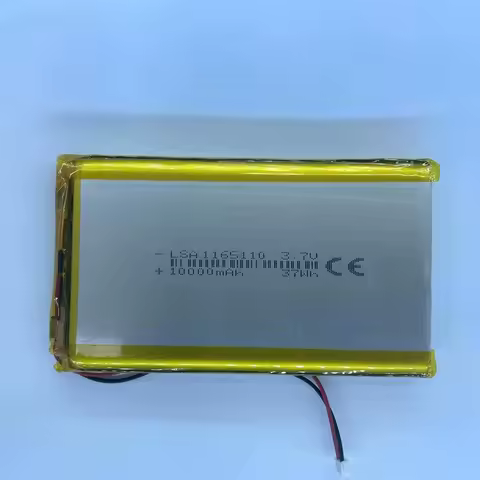 3.7V Lithium Polymer Battery Portable Charger with Built-in Cell 1165110 High Capacity 10000mAh