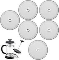 6Pack French Press Replacement Filter Screen, Reusable Coffee Pot Filters for 34 Ounce, 1 Liter, 8 C