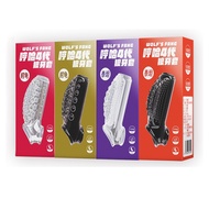 Wolf Fang big half crystal sleeve soft dragon ball sarung condom reusable beaded protruding duri del