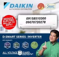 DAIKI'N 2.5hp D-SMART SERIES INVERTER Split Type Aircon
