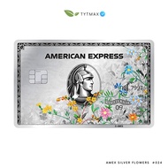 Amex Silver flowers #024 / Dummy Credit Card / Fake Premium ID Card