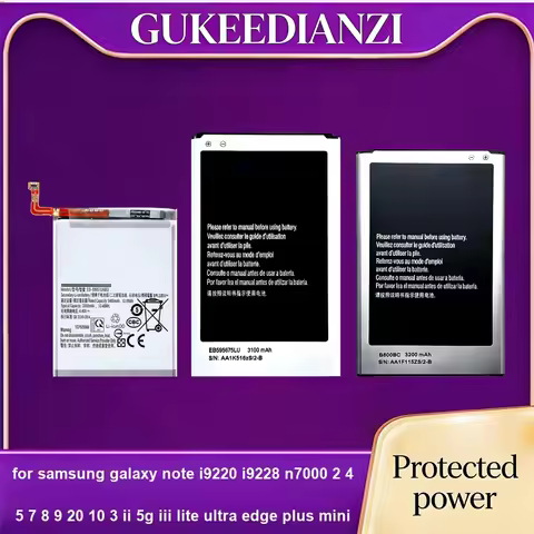 Battery EB-BN920ABE EB595675LU For Samsung Galaxy Note I9220 I9228 N7000 2 4 5 7 8 9 20 10 3 II 5G I