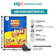 Slim LIGHT BOX LED FRAME ADVERTISING PORTABLE - LED MENU POSTER A3