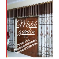 Gorden Jendela Pintu Minimalis Smokring Motif Batik Gorden Satu Set Poni A tas Pintu Minimalis