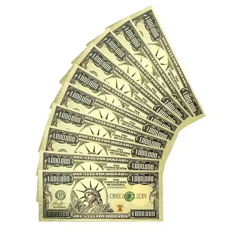 2024 America Banknote USA 1 Million Dollar Banknote Bill in 24K Gold Plated