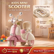 Beige Basikal Seimbang Skuter Budak Roda Tricycle Berfungsi Berganda Muzik Lampu Gelongsor Dorong