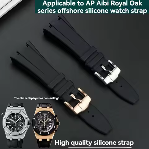 For Audemars Piguet AP Royal Oak Offshore AP15710 15703 15400 26470 Silicone Rubber Watch Strap Men'