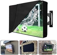 Outdoor TV Cover with Scratch Resistant Liner, Outside Waterproof Weatherproof Dust Resistant Slim F