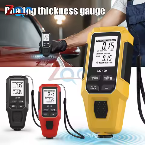 LC-100 Car Coating Thickness Gauge 0-2000UM Car Fe & NFe Paint Film Thickness Tester Paint DFT Measu