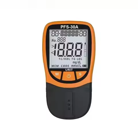 UriT PFS30 Lipid Analyzer 5 IN 1 TC/HDL/TG/LDL Blood Lipid Analyzer Automatic Monitoring of Total Ze