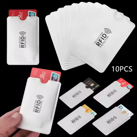 10Pcs Shield RFID Blocking Aluminium ID Bank Card Case Card Holder Card Protector Sleeve Anti Rfid W
