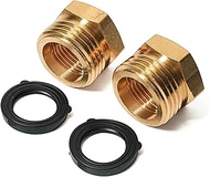 1/2” G Thread (BSP) Female to 3/4” GHT Male Connector (2 Pack)
