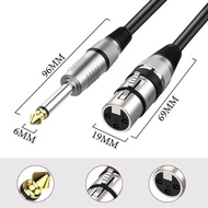 Cable audio mic 50cm-5 meter jack akai 6.5 To xlr female