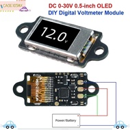 ICAOE103 Voltage Tester, 12bit High Precision with Screen Protector Frame DC 0-30V OLED Digital Volt
