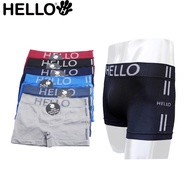 HELLO (HELLO) HLBS005 Men's Underwear BOXER Style Seamless "SPANDEX" Fabric Special Elastic Boxer Le