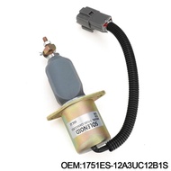 1751ES-12A3UC12B1S 12V Fuel Shut Off Solenoid 129953-77811 For Yanmar 4NTE94 Engine Hyundai R60-5 R2