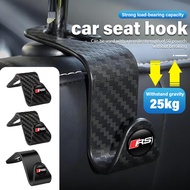2PCS Car Headrest Hook Premium Rear Seat Hanging For Audi RS SLINE RS3 RS4 RS5 RS6 RS7 RS8 ABT Quatt