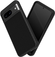 RhinoShield Case Compatible with [Pixel 8] | SolidSuit - Shock Absorbent Slim Design Protective Cover with Premium Matte Finish 3.5M / 11ft Drop Protection - Carbon Fiber