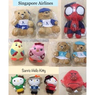 Singapore Airlines SQ SIA Teddy Bear Spider Man Toy &amp; Others Hello Kitty Mr Rude Star Wars Angry Bird