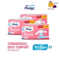 Hers Protex Daily Sanitary Napkins Cinnamorollcomfort Contents 20+2 pads x pack of 3 packs - TOSERBA