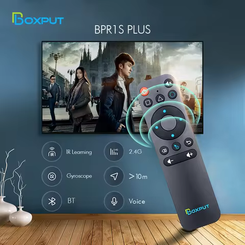 BPR1 BPR1S plus Wireless Air Mouse Remote Control with BLE 5.0 BT 2.4G Voice Gyroscope IR Learning f